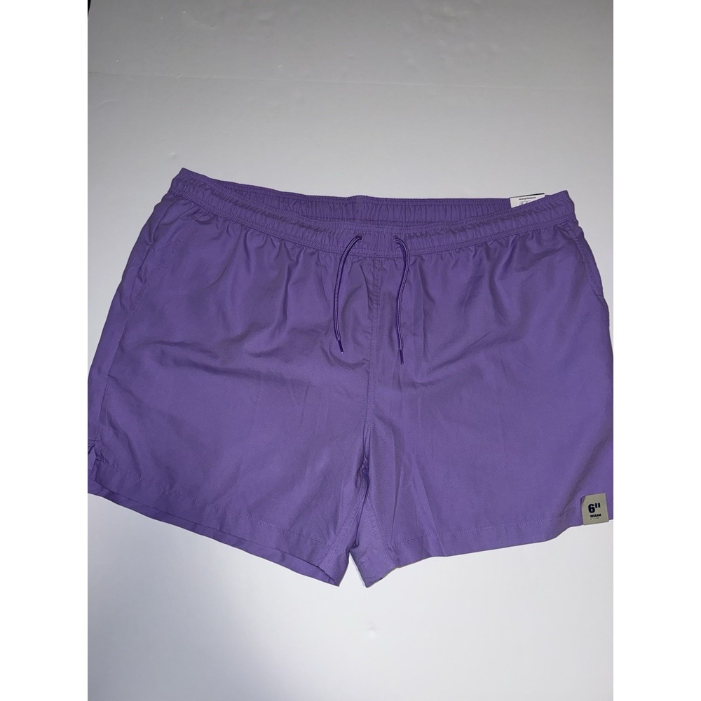 George Men's Swim Trunks 3XL Purple 6" Inseam Mesh Lined NWT